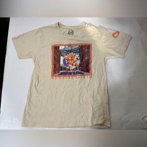 Bordo Cromato CR-24 Bear Graphic T-shirt "We Never Give In" Sz Small Streetwear